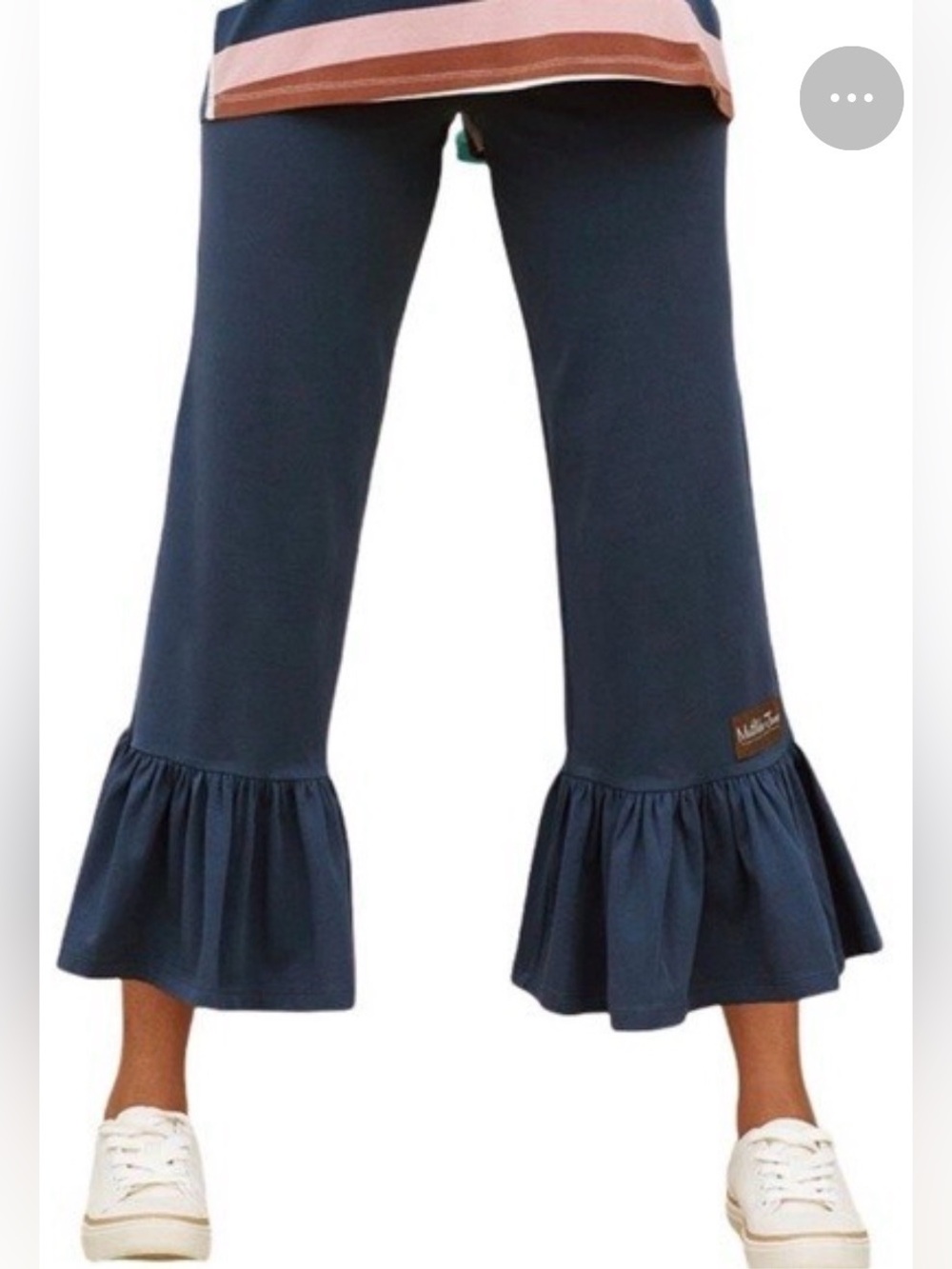 🖤MATILDA JANE WOMENS NAVY BLUE RUFFLE PANTS SIZE M🖤